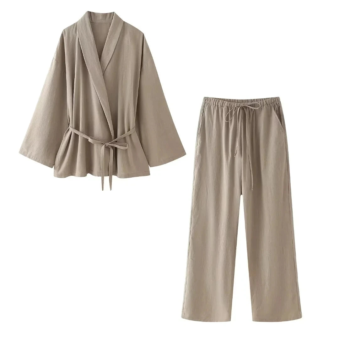 Women’s Casual Linen 2-Piece Set