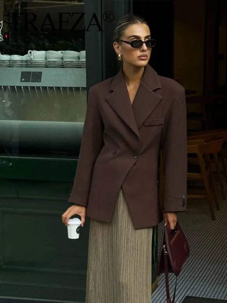 Women’s Elegant Lapel Blazer Jacket