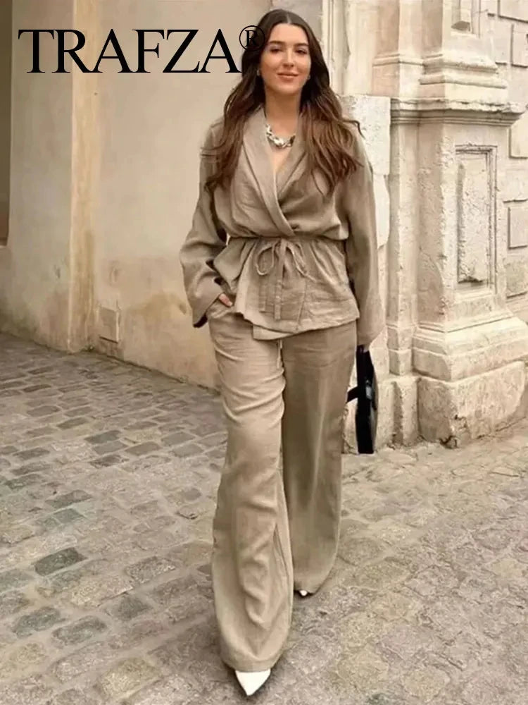 Women’s Casual Linen 2-Piece Set