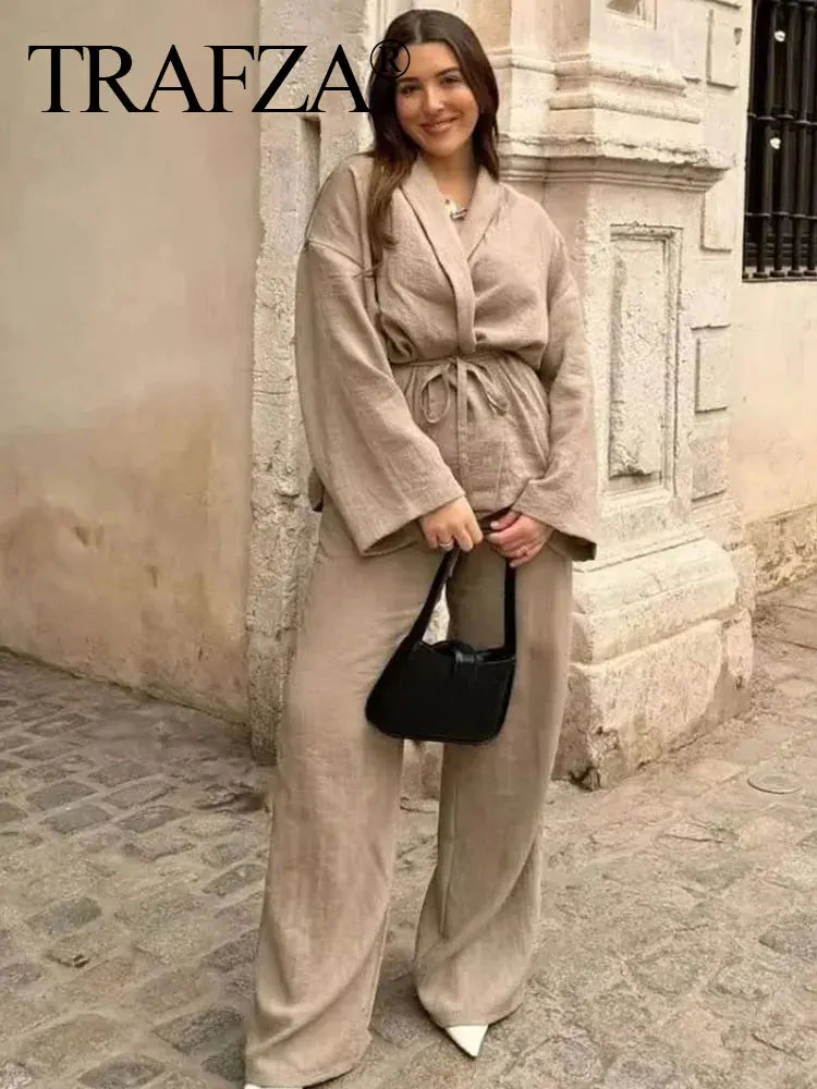 Women’s Casual Linen 2-Piece Set